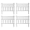 Gardenised Plastic Outdoor Decor Garden Flower Edger Fence, Border, 4 Panels, White QI004112W.4 - alternate 1